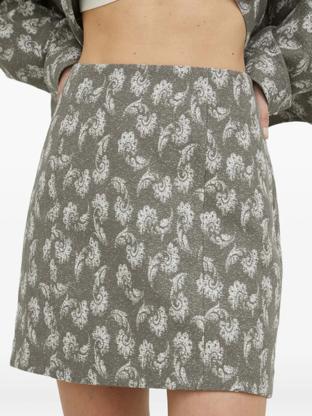  Samsoe Samsoe Falda Corta Estampada - Gris 