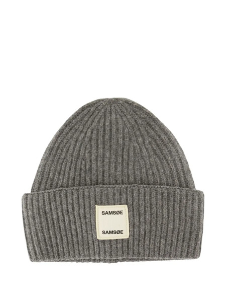  Samsoe Samsoe Gorro De Lana En Canalé - Gris 