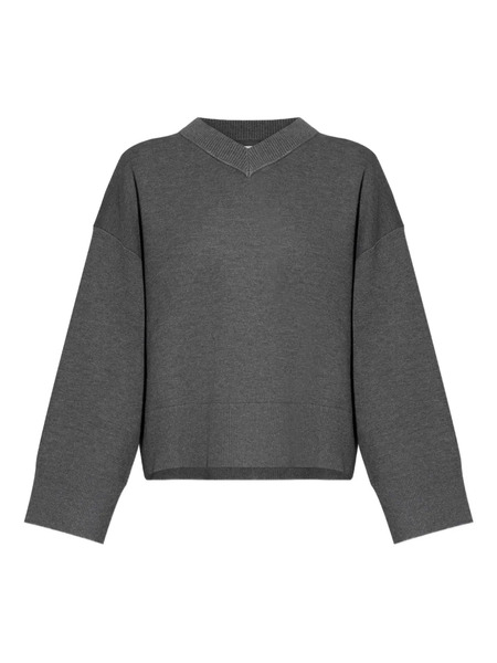  Samsoe Samsoe Jersey Salula Con Cuello En V - Gris 