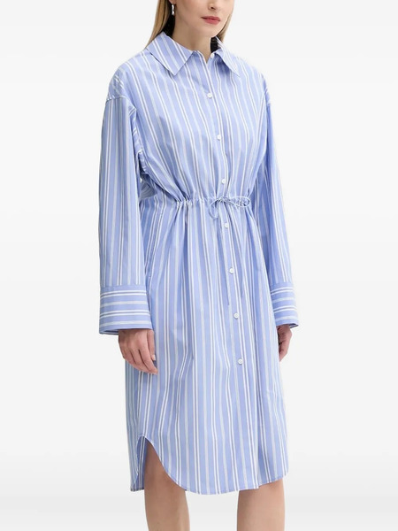  Samsoe Samsoe Vestido Camisero Sacatan A Rayas - Azul 
