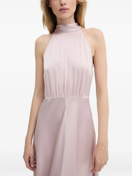  Samsoe Samsoe Vestido De Fiesta Midi Con Cuello Halter - Rosa 