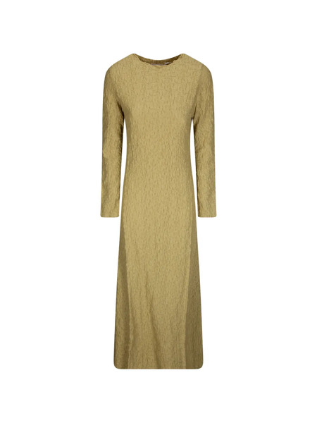  Samsoe Samsoe Vestido Texturizado De Manga Larga - Amarillo 