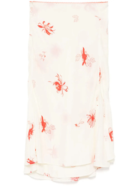  Samuel Guì Yang Falda Con Estampado Floral - Neutro 