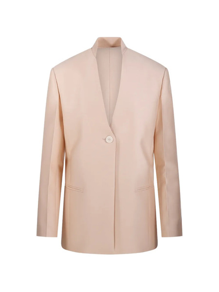  Sandbeige Blazer Con Botones - Rosa 