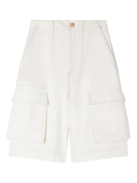  Sandro Bermudas Con Bolsillos Cargo - Blanco 