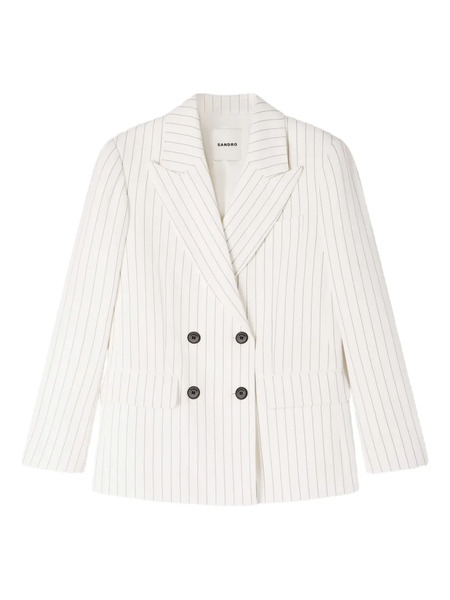  Sandro Blazer A Rayas - Neutro 