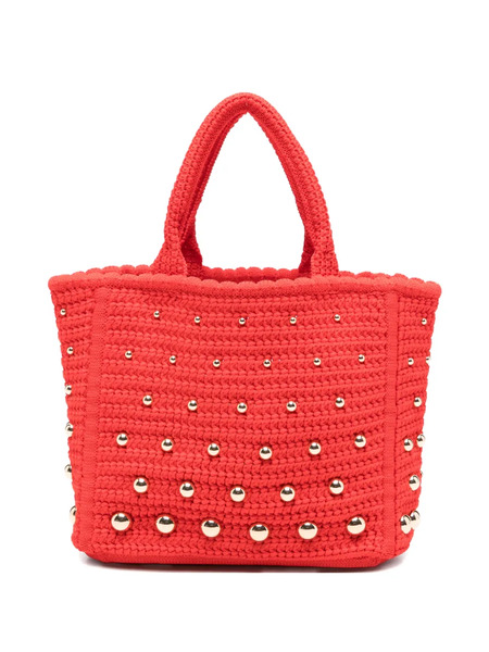  Sandro Bolso Shopper Con Apliques - Rojo 