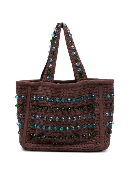  Sandro Bolso Shopper De Ganchillo - Marrón 
