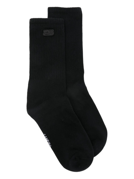  Sandro Calcetines Con Parche Del Logo - Negro 