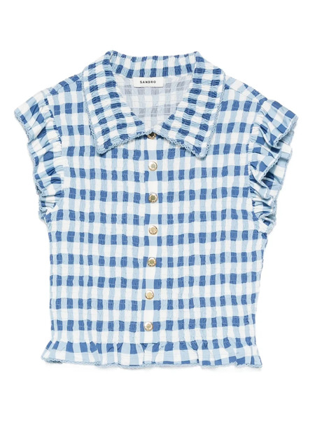  Sandro Camisa A Cuadros Gingham - Azul 