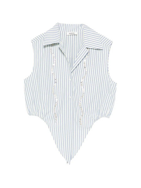  Sandro Camisa A Rayas - Blanco 