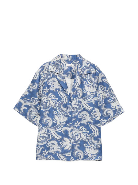  Sandro Camisa Con Estampado Floral - Azul 