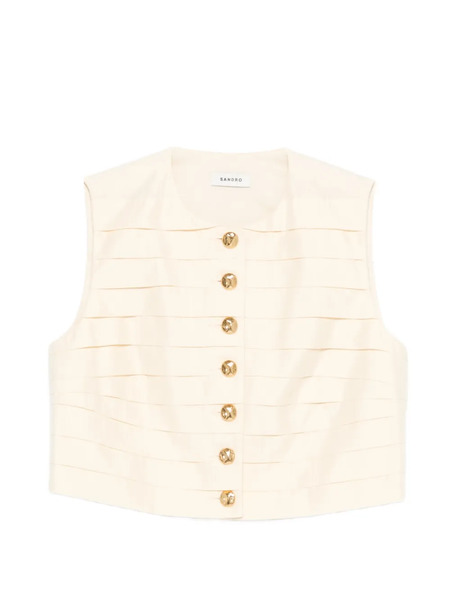  Sandro Chaleco Kinsley Con Botones - Neutro 