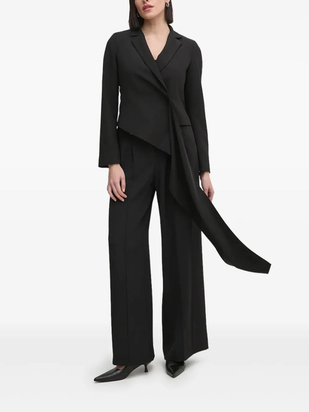  Sandro Ferrone Blazer Drapeado Asimétrico - Negro 