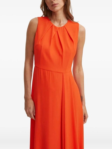  Sandro Ferrone Vestido Largo Drapeado - Naranja 