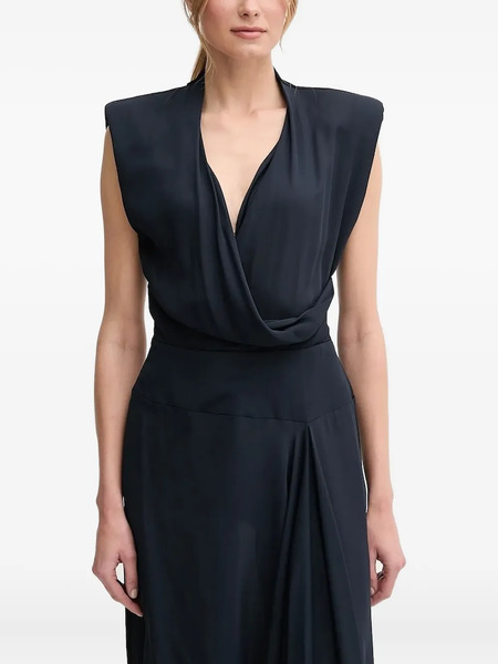  Sandro Ferrone Vestido Midi Sin Mangas - Azul 