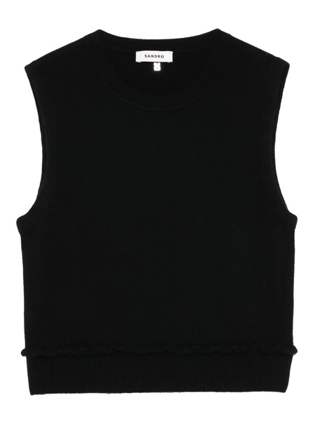  Sandro Jersey Sin Mangas - Negro 