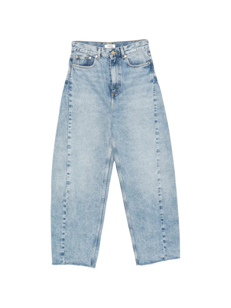 Sandro Leather-patch Jeans - Azul 