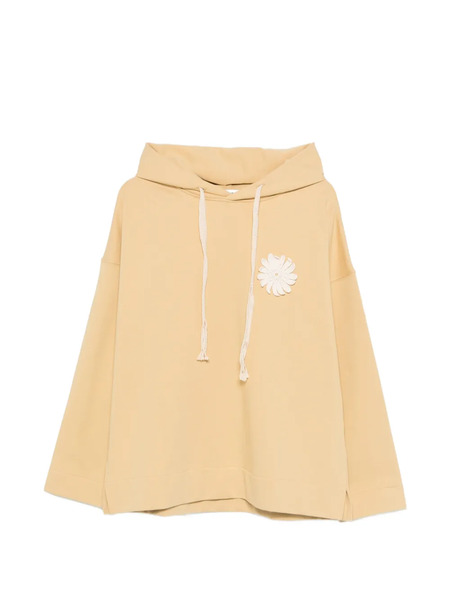  Sandro Sudadera Con Capucha Y Parche Floral - Amarillo 