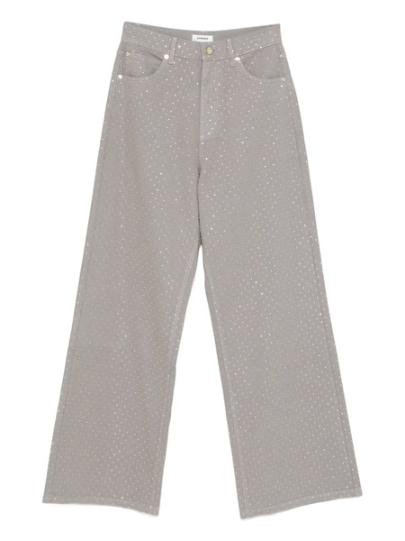  Sandro Vaqueros Con Apliques De Strass - Gris 