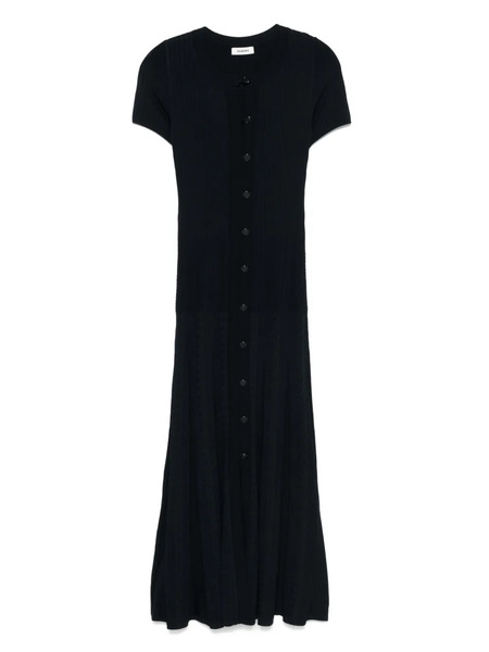  Sandro Vestido Largo De Punto - Azul 