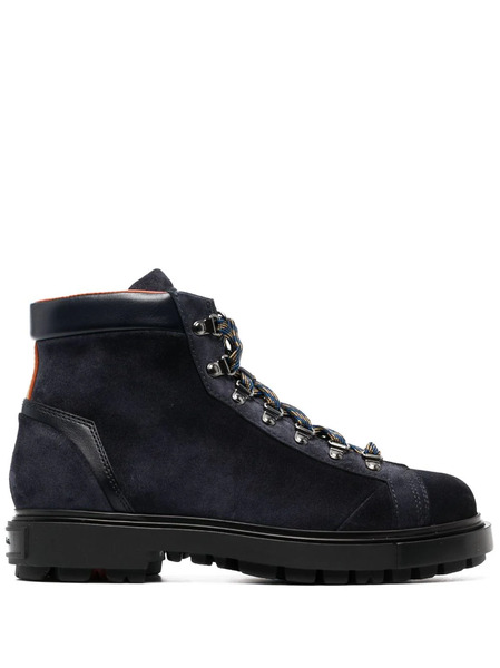  Santoni Botas Con Cordones - Azul 
