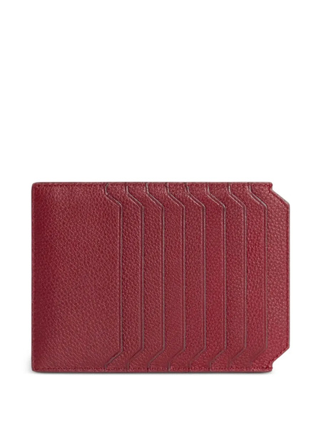  Santoni Tarjetero De Piel - Rojo 