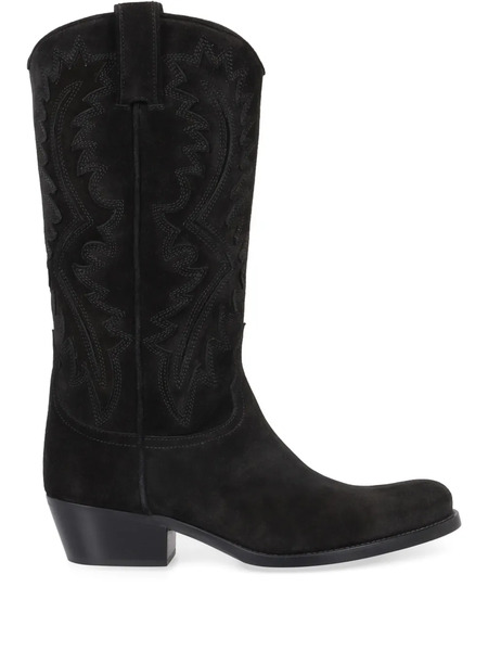  Sartore Botas De Cuero - Negro 