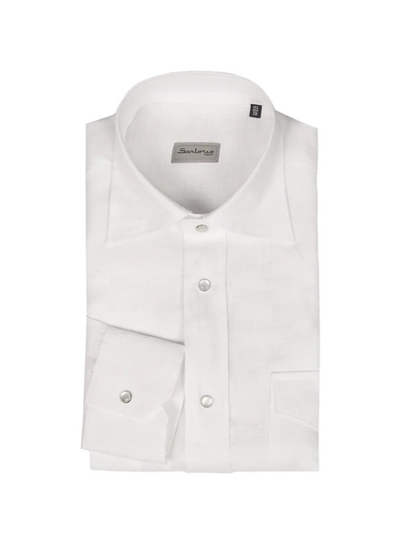  Sartorio Napoli Camisa Con Botones - Blanco 