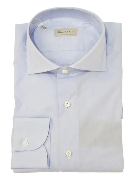  Sartorio Napoli Camisa De Algodón Con Botones - Azul 