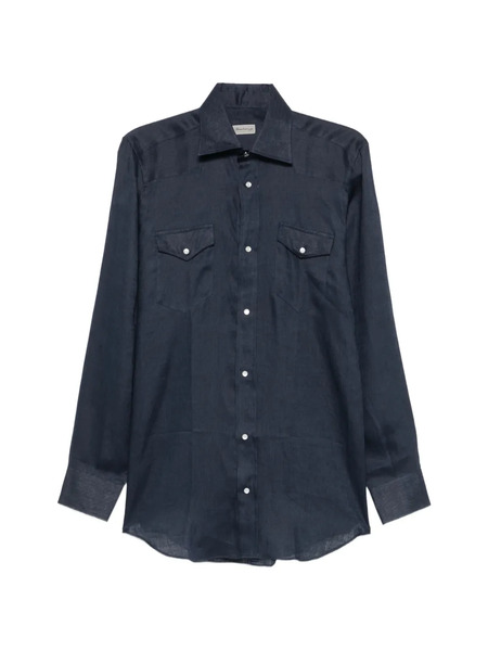  Sartorio Napoli Camisa De Lino - Azul 