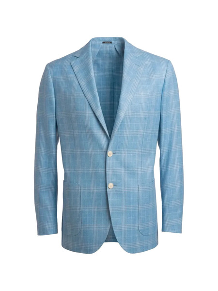  Sartorio Napoli Checked Single-breasted Jacket - Azul 