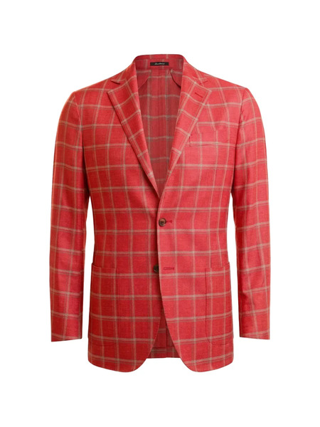  Sartorio Napoli Windowpane-check Blazer - Rojo 