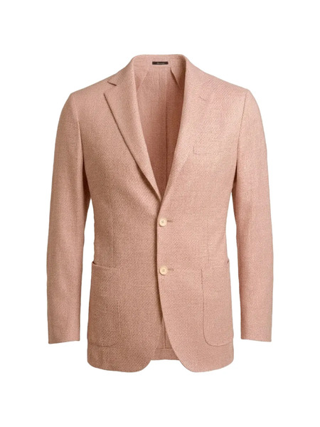  Sartorio Napoli Woven-texture Notch-lapel Jacket - Rosa 