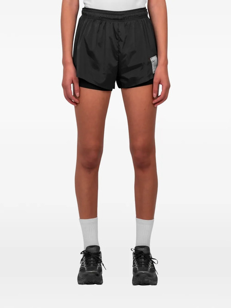  Satisfy Bermudas Con Diseño A Capas - Negro 