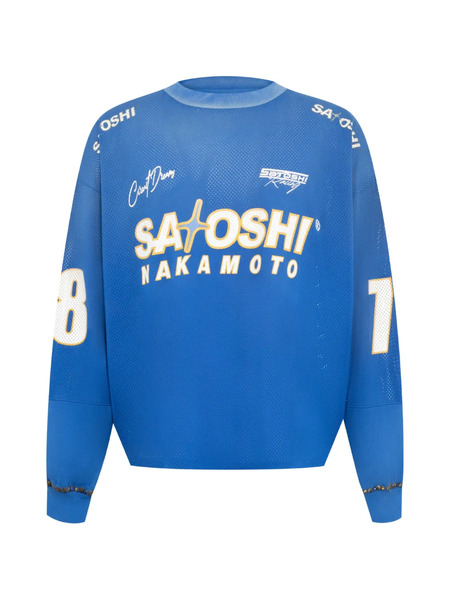  Satoshi Nakamoto Sudadera Con Logo Estampado - Azul 