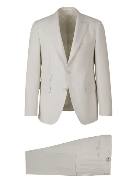  Scabal Traje Con Botones - Blanco 