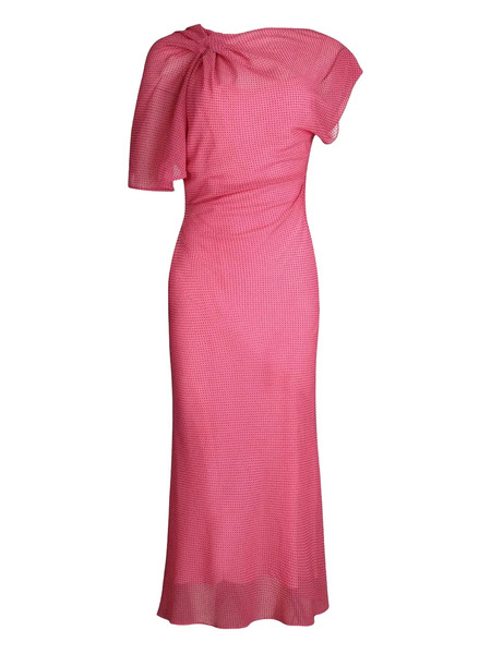  Scanlan Theodore Vestido Midi French Drapeado - Rosa 