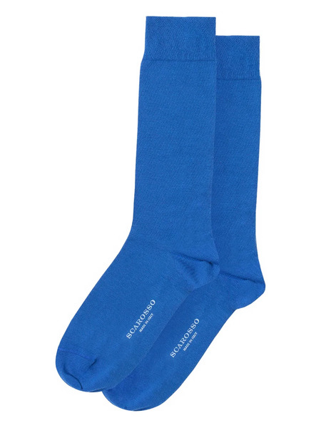  Scarosso Calcetines Con Texto Estampado - Azul 