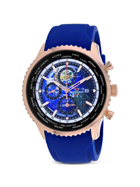  Seapro Reloj Meridian World Timer Gmt De 47 Mm - Azul 