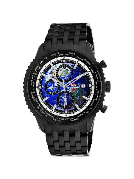 Seapro Reloj Meridian World Timer Gmt De 47 Mm - Azul 