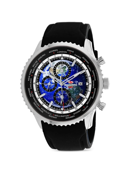  Seapro Reloj Meridian World Timer Gmt De 47 Mm - Azul 