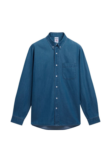  Sebago Camisa Benjamin Con Bolsillo Y Botones - Azul 