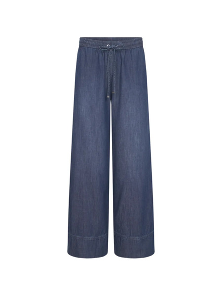  Seductive Pantalones Palazzo Con Cordones - Azul 