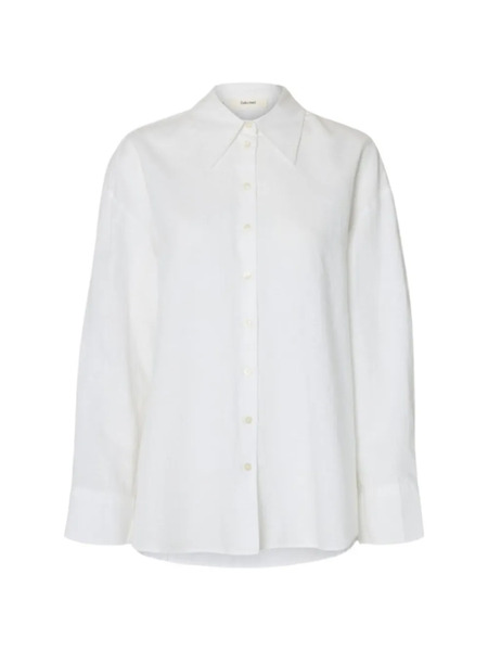  Selected Buttoned Long-sleeve Shirt - Blanco 