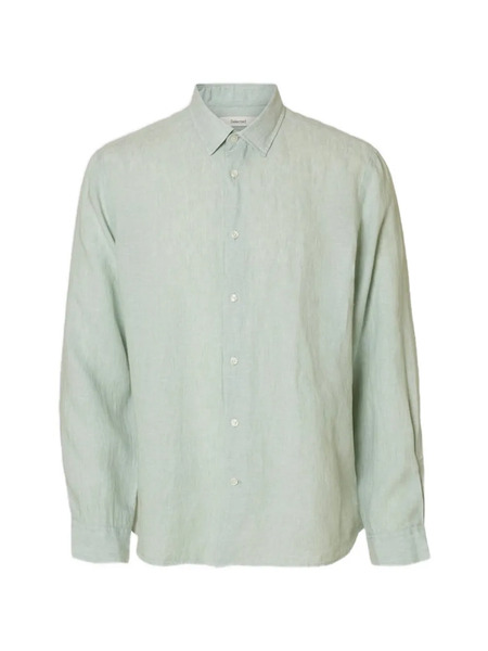  Selected Camisa De Lino - Verde 