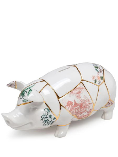  Seletti Alcancía De Porcelana Kintsugi - Blanco 
