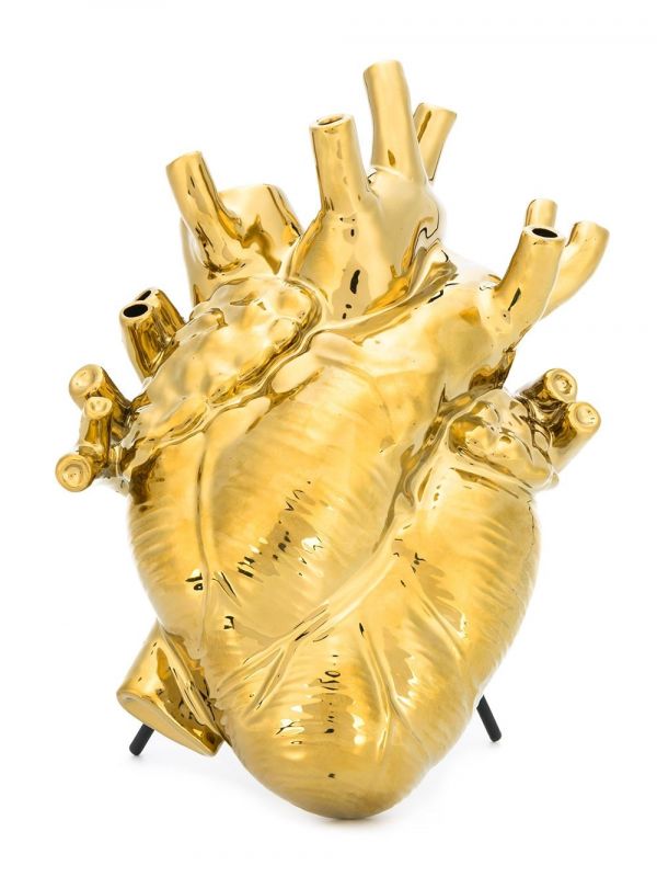  Seletti Escultura De Corazón Humano - Dorado 