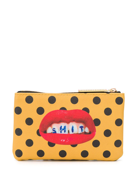  Seletti Estuche De Maquillaje Con Estampado De Lunares - Amarillo 