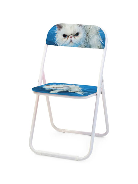  Seletti Silla Plegable Toiletpaper Home Angry Cat - Blanco 